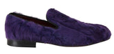 Dolce & Gabbana Paarse Loafers van Schaapbont en Leer