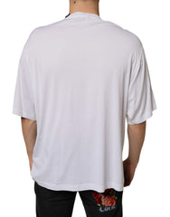 Dolce & Gabbana Wit Katoenen T-shirt met Kettingdetails
