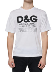 Dolce & Gabbana Weißes Baumwoll-T-Shirt mit DG Logo Print