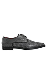 Dolce & Gabbana – Silberne Derby-Schuhe aus Polyurethan für formelle Anlässe
