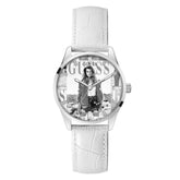 Guess Weiße Lederarmbanduhr