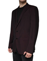 Dolce & Gabbana – Einreihiger Blazer aus Wolle in Bordeaux