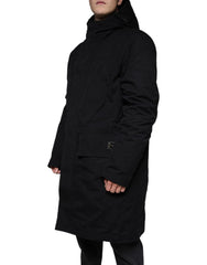 Dolce & Gabbana – Schwarzer Parka aus Baumwolle mit Kapuze, Trenchcoat-Jacke
