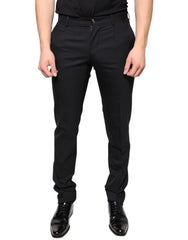 Dolce & Gabbana Schwarze Skinny-Hose aus Wolle für Herren