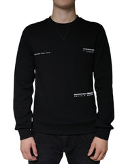 Dolce & Gabbana Schwarzes Crewneck-Sweatshirt mit Logo-Print