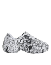 Dolce & Gabbana Daymaster Sneakers mit Graffiti-Muster in Weiß und Schwarz