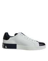 Dolce & Gabbana – Portofino-Sneaker aus weißem Leder mit Logo