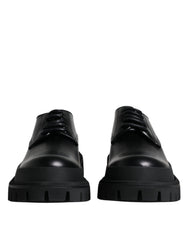 Dolce & Gabbana – Trekking-Schnürschuhe aus schwarzem Leder