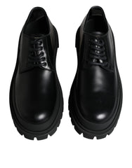 Dolce & Gabbana – Trekking-Schnürschuhe aus schwarzem Leder