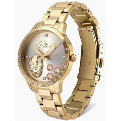Police Gold-Edelstahl-Dresswatch