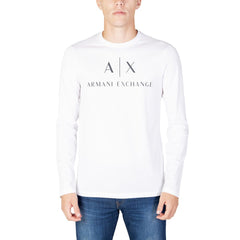 Armani Exchange White Cotton Long Sleeve T-Shirt