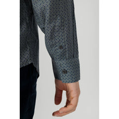 Armani Exchange Graues Viskose-Gemustertes Hemd