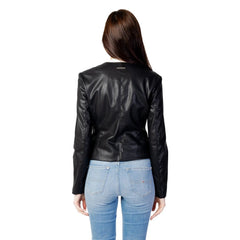 Armani Exchange Schwarze Lederjacke