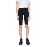 Icon Black Cotton Bermuda Shorts