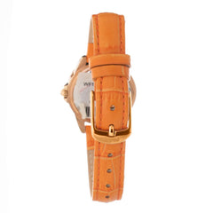 Folli Follie Armbanduhr mit orangefarbenem Lederarmband