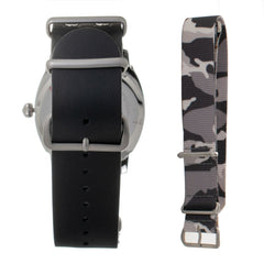 Folli Follie Black Leather Dress Watch