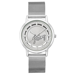 Juicy Couture Damen-Armbanduhr aus silberfarbenem Edelstahl