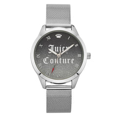 Juicy Couture Damen-Armbanduhr aus silberfarbenem Edelstahl