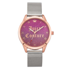 Juicy Couture Damen-Armbanduhr aus silberfarbenem Edelstahl