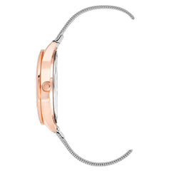 Juicy Couture Damen-Armbanduhr aus silberfarbenem Edelstahl