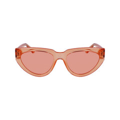 Karl Lagerfeld – Orangefarbene Sonnenbrille mit Spritzguss