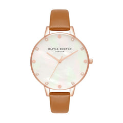 Olivia Burton Braun Künstliches Leder Armbanduhr