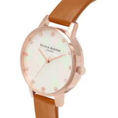 Olivia Burton Braun Künstliches Leder Armbanduhr