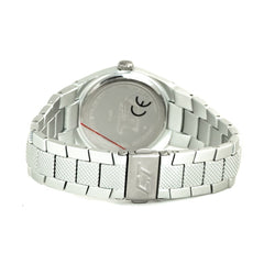 Chronotech Silberne Edelstahl-Dresswatch