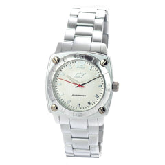 Chronotech Silberne Aluminium-Armbanduhr