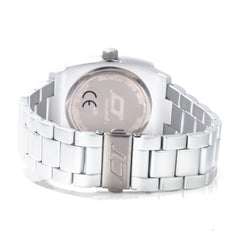 Chronotech Silberne Aluminium-Armbanduhr