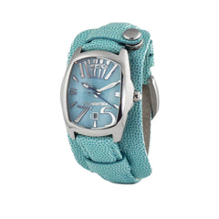 Chronotech Blue Leather Dress Watch