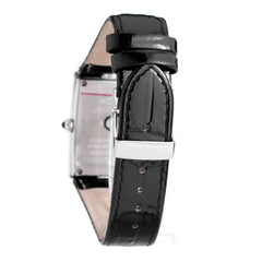 Chronotech Herrenuhr aus schwarzem Leder