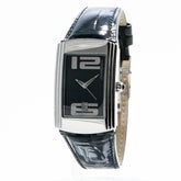 Chronotech Black Leather Dress Watch