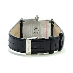 Chronotech Herrenuhr aus schwarzem Leder