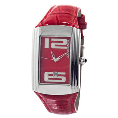 Chronotech Quarzuhr mit Lederarmband und vielfarbigem Zifferblatt