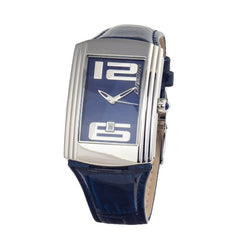 Chronotech Blaue Lederarmbanduhr