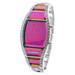 Chronotech Silberne Digitale Edelstahluhr