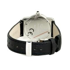 Chronotech Herrenuhr aus schwarzem Leder