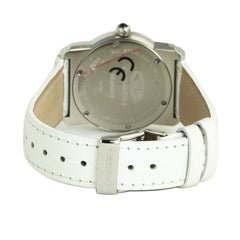 Chronotech White Leather Dress Watch