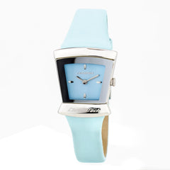 Chronotech Blaue Lederarmbanduhr