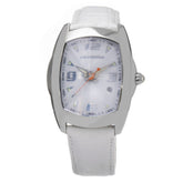 Chronotech White Leather Dress Watch