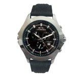 Chronotech Black Leather Dress Watch