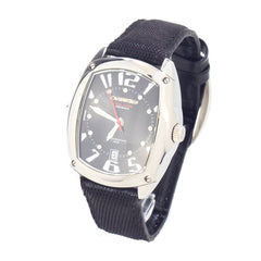 Chronotech Black Leather Dress Watch