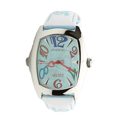 Chronotech Blue Leather Dress Watch