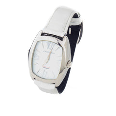 Chronotech Herrenuhr aus schwarzem Leder