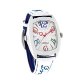 Chronotech Blue Leather Dress Watch