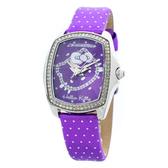 Chronotech Lila Leder-Armbanduhr