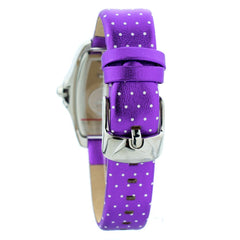 Chronotech Lila Leder-Armbanduhr
