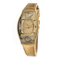Chronotech Goldene Lederarmbanduhr
