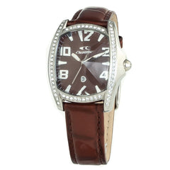 Chronotech Braune Lederarmbanduhr